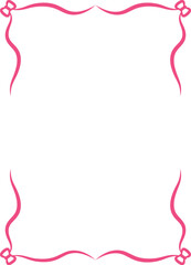 Hand Drawn Wavy Frame With Bows
