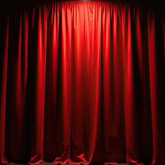 Red velvet curtain, stage backdrop.  Perfect for theatrical productions, presentations, or dramatic effect.