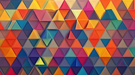 Colorful Triangular Abstract Geometric Pattern Design