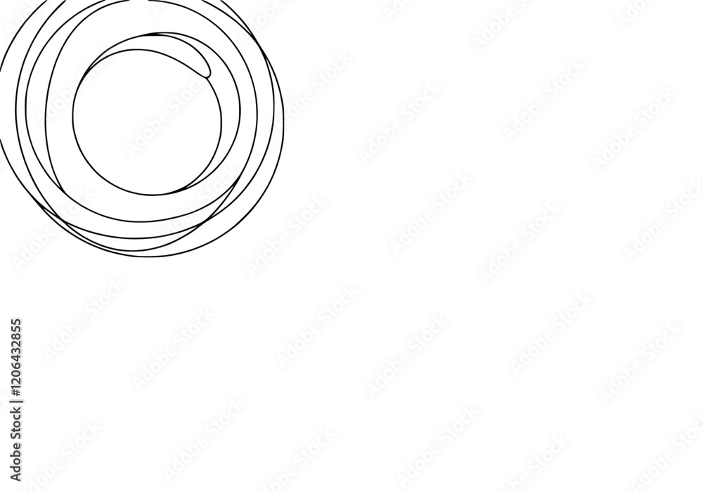 Aufkleber abstract line drawing with shapes and patterns in minimalist style art for creative projects and mod