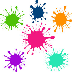 Ink Paint Splash Splatter Water Blob Collection Silhouette Shape Clipart