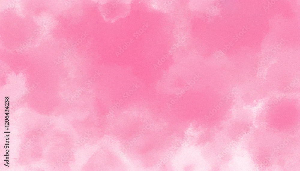 Poster a light pink background with cloud-like textures and a dreamy sky effect, creating a serene and whim