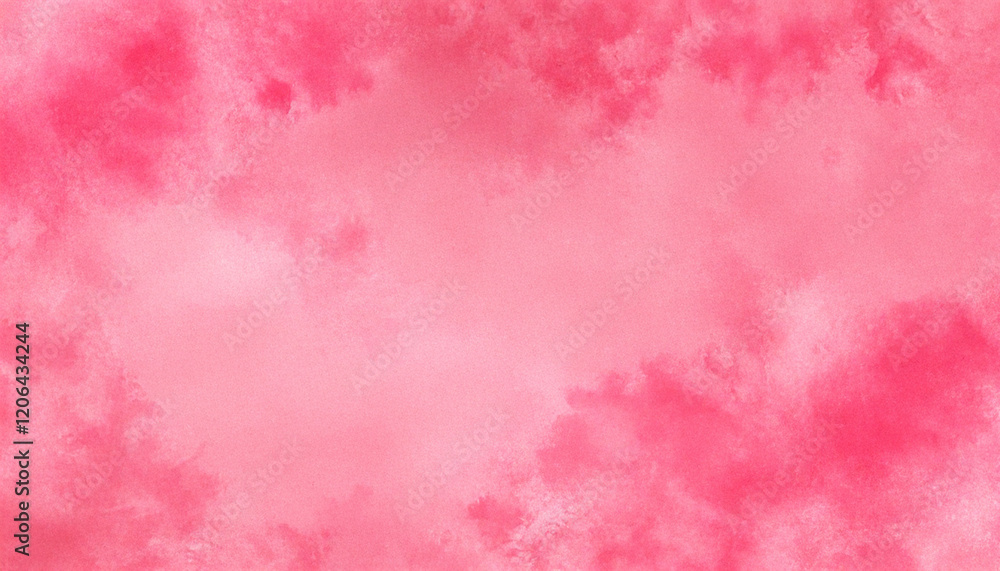 Poster a light pink background with cloud-like textures and a dreamy sky effect, creating a serene and whim