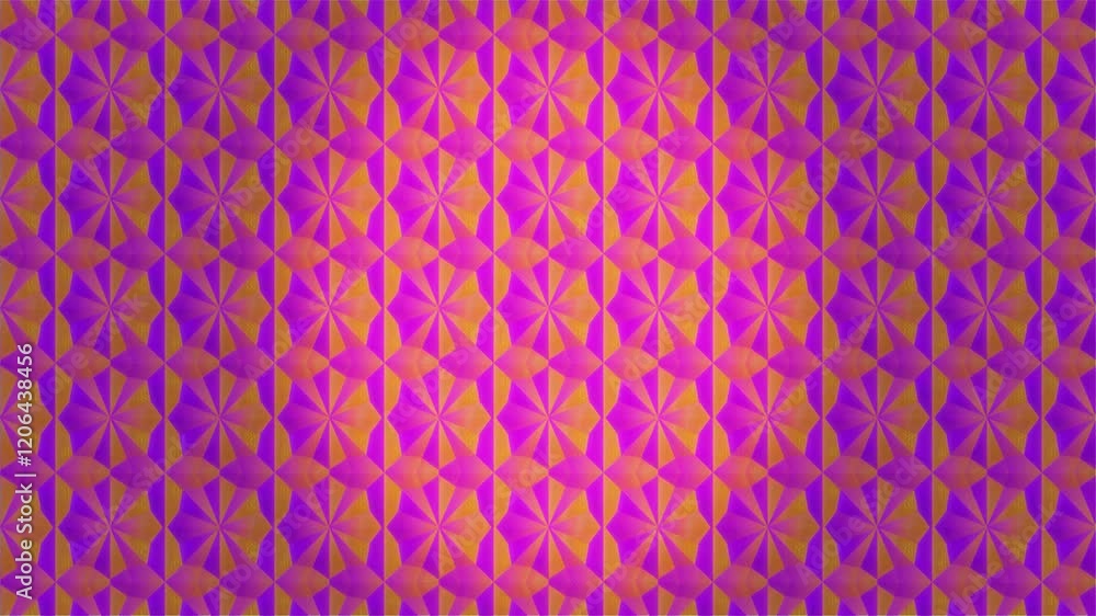 Poster patterns of pink and yellow colors increasing in size to form a new background. stylized pattern cre
