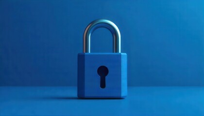Fototapeta premium Secure lock image studio setting photography minimalist background close-up protection concept