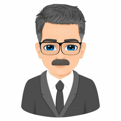 Portrait or face of charismatic middle age man