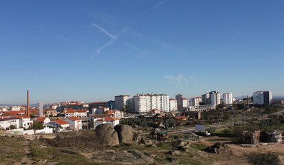Obraz premium Castelo Branco, Beira Baixa, Portugal, January 21, 2018, Views from Barrocal in Castelo Branco