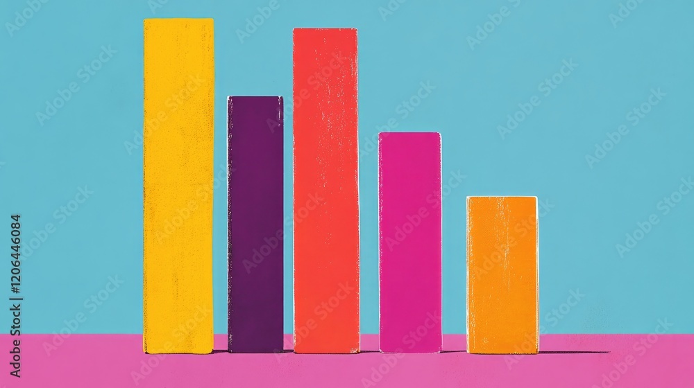 Poster a colorful bar chart indicating revenue increases over multiple quarters on a desktop monitor.