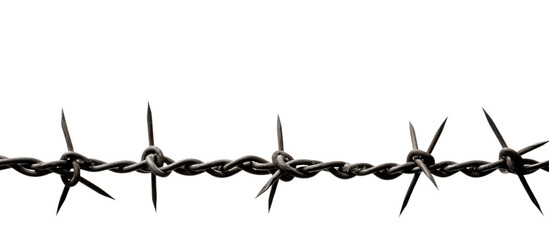  barbed wire isolated on a white transparent background