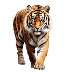 Obraz premium tiger isolated on a white transparent background