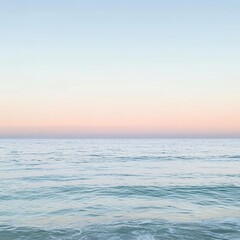 Obraz premium Serene Ocean Sunset Pastel Sky Calm Water Seascape