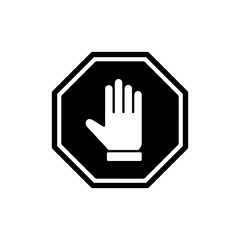 Obraz premium Stop icon vector illustration. stop road sign. hand stop sign and symbol. Do not enter stop red sign with hand