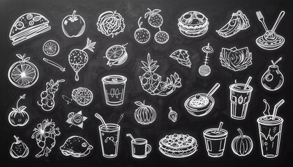 Chalkboard Menu: A Delicious Collection of Food and Drinks