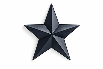 Obraz premium Black Decorative Star with Geometric Design on White Background