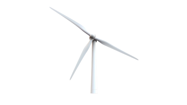 wind turbine isolated on a white transparent background - Powered by Adobe