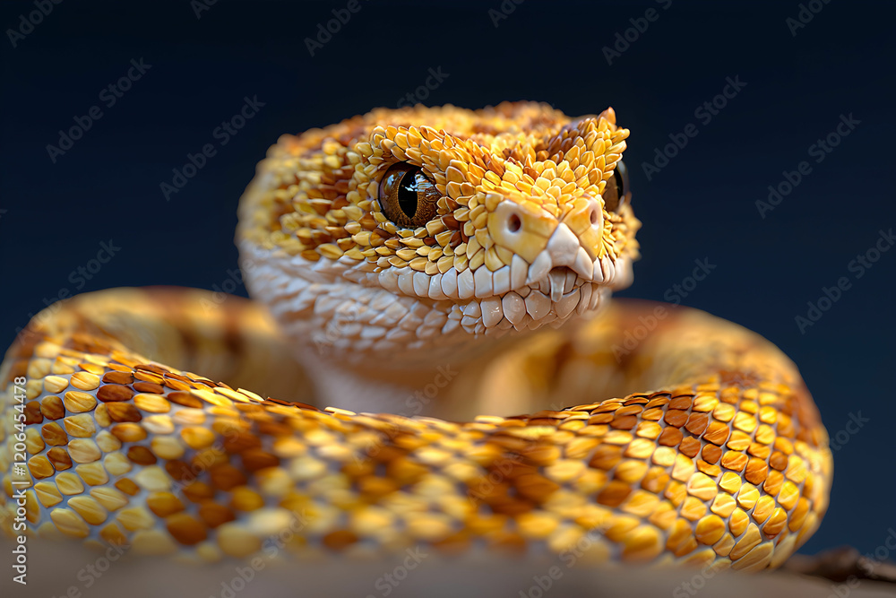 Poster close-up of colorful leopard gecko with intricate scale patterns