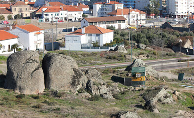 Obraz premium Castelo Branco, Beira Baixa, Portugal, January 21, 2018, Views from Barrocal in Castelo Branco