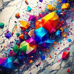 Abstract Polygonal Colorful Background