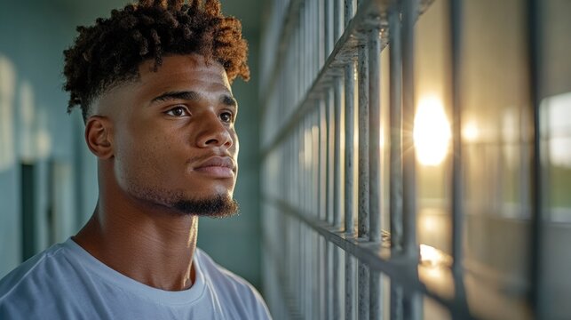 Prison life: inmate experience, confined environment, solitary routine, justice system, correctional facility, human struggle, locked cell, limited freedom, criminal reform, structured regimen.