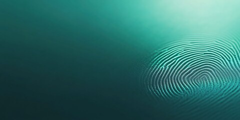 Abstract Teal Fingerprint Identity Security Technology Pattern