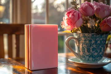 A pair of clean surface mockups with an emphasis on logo and text showing a business style
