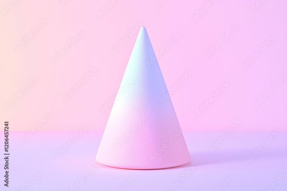 Aufkleber elegant abstract cone design with soft pastel gradient background