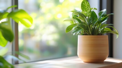 Nurturing green life at home while basking in sunlight