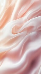 Fototapeta premium Luxury Peach Silk Close-Up with Flowing Drapes - Made with Generative AI