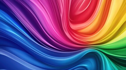 Obraz premium Vibrant Rainbow Swirls: An Abstract Masterpiece