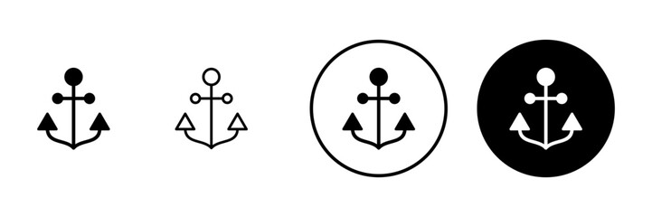 Anchor icon vector. Anchor sign and symbol. Anchor marine icon.