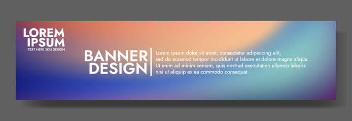 Obraz premium Modern banner design with a pastel gradient background