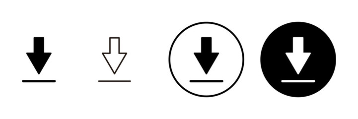 Download icon vector. Download sign and symbol