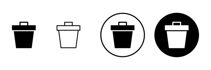 Trash icon vector. trash can icon. delete sign and symbol.