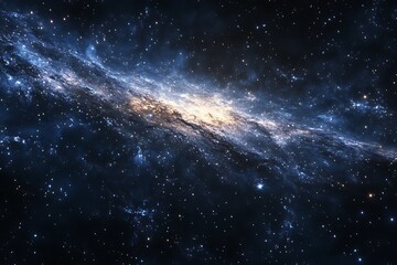 Fototapeta premium A stunning view of a galaxy filled with stars and cosmic dust.