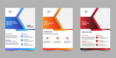 business flyer template for startup and corporate needs. A4 design size. modern flyer template