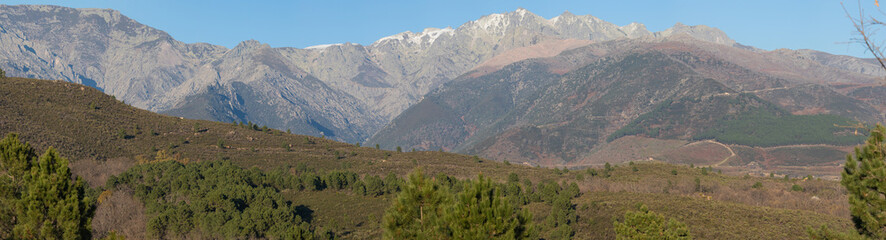 Panoramic view of the Sierra de Gredos from the south