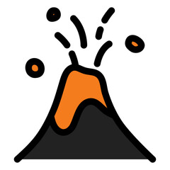 volcano eruption icon © mnauliady