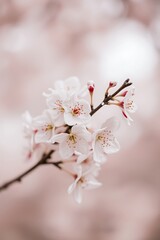 Delicate cherry blossoms on a branch. (2)