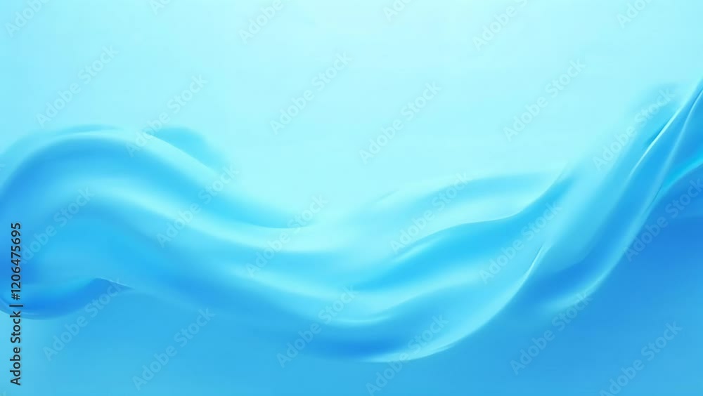 Poster abstract blue flowing fabric texture background soft wave pattern