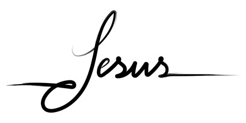 Hand-drawn Christian inscription 