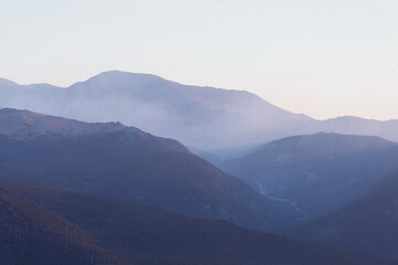 Fototapeta premium Colorado Rocky Mountains Forest Fire Smoke