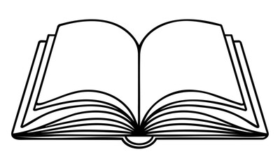 opened book line drawing minimalism decorative art