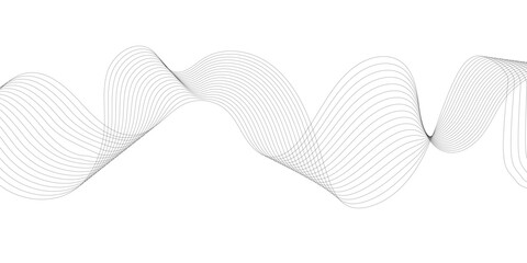 Abstract glowing wave lines on black background. Futuristic technology concept. Dynamic wave pattern. Modern flowing wavy lines. 
