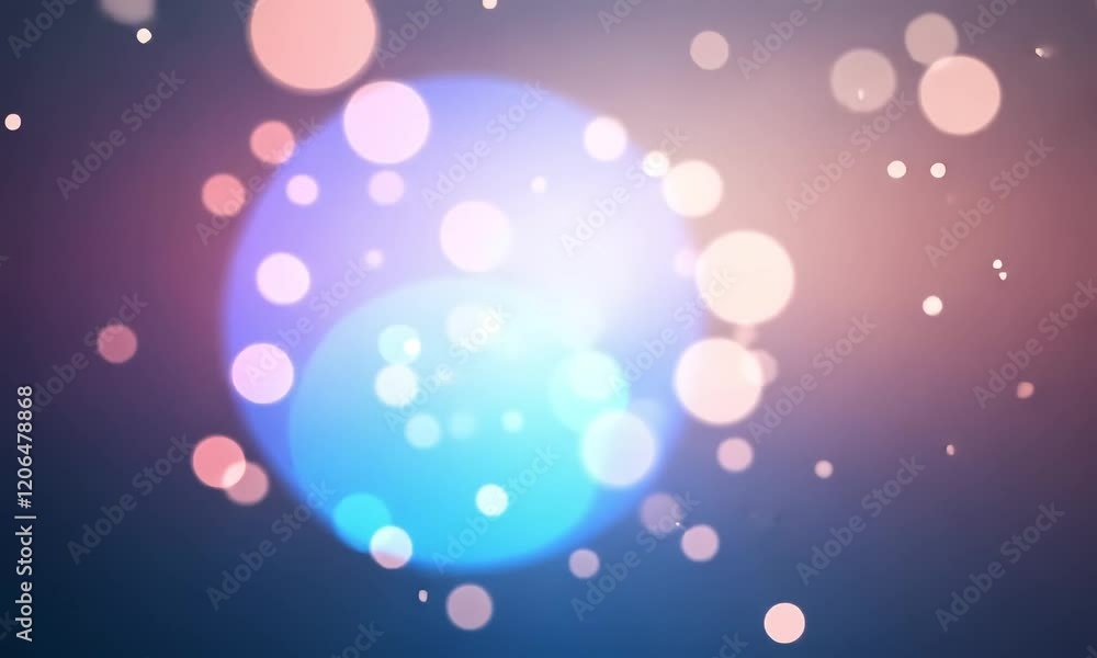 Poster abstract blurred background with bokeh lights in soft pink and blue hues ideal for digital presentat