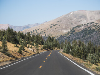 Road in Rocky Mountain National Park Colorado Travel Landscape