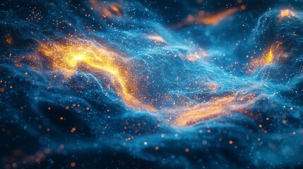 Cosmic energy explosion outer space abstract visualization celestial environment dynamic perspective stellar concept