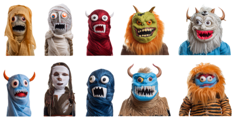 Collection of Funny Monster Puppets