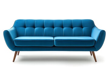 Fototapeta premium Vintage style couch isolated on white background