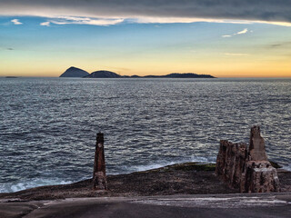 sunset and islands