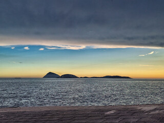 sunset over the sea